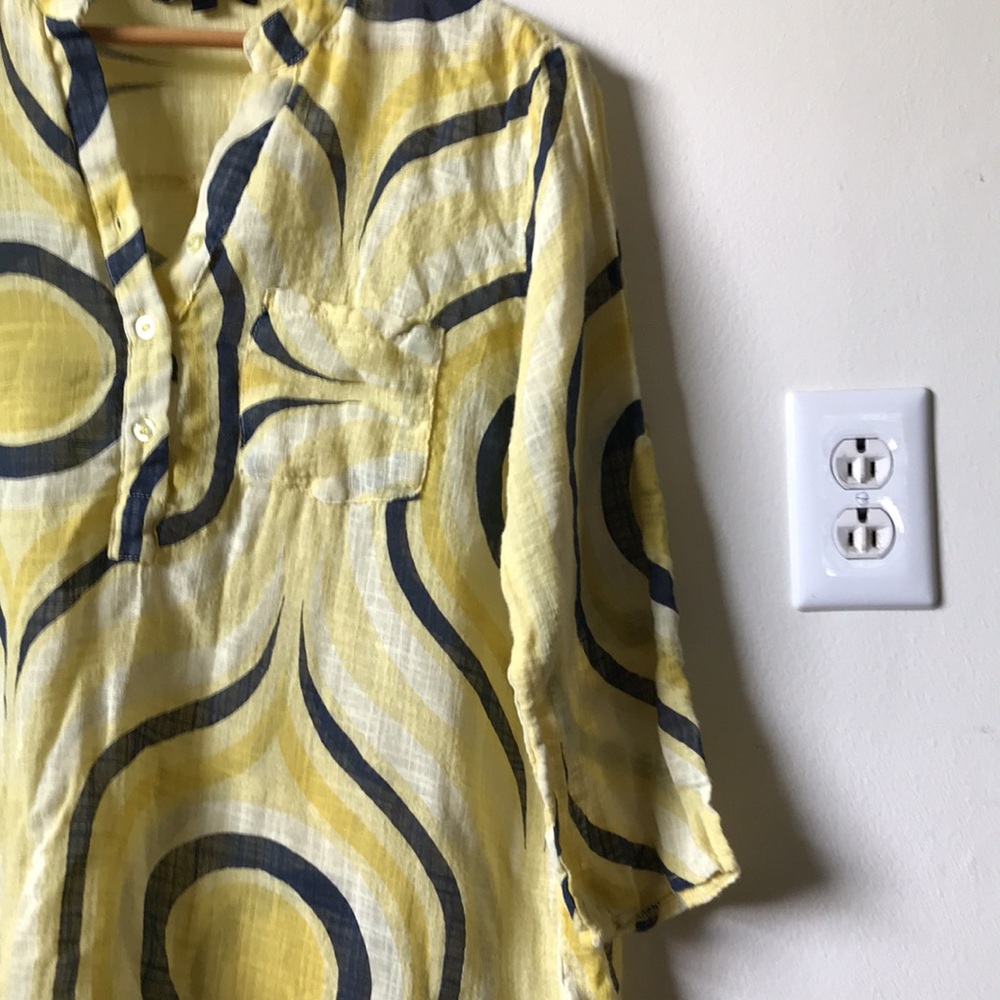 Charlie B yellow light tunic collarless size L - Picture 4 of 10